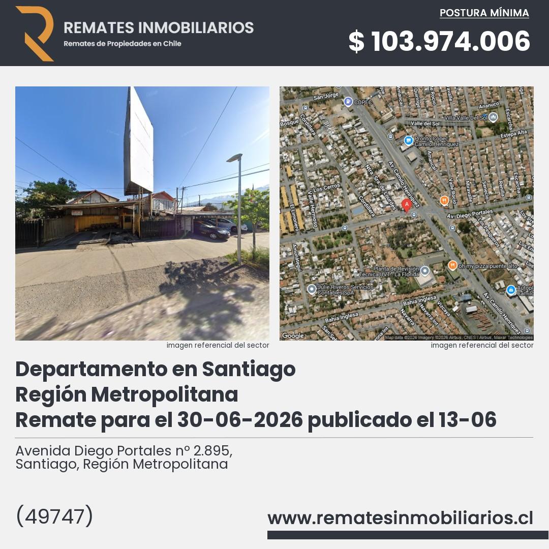 Imagen ficha Avenida Diego Portales nº 2.895, Santiago, Región Metropolitana