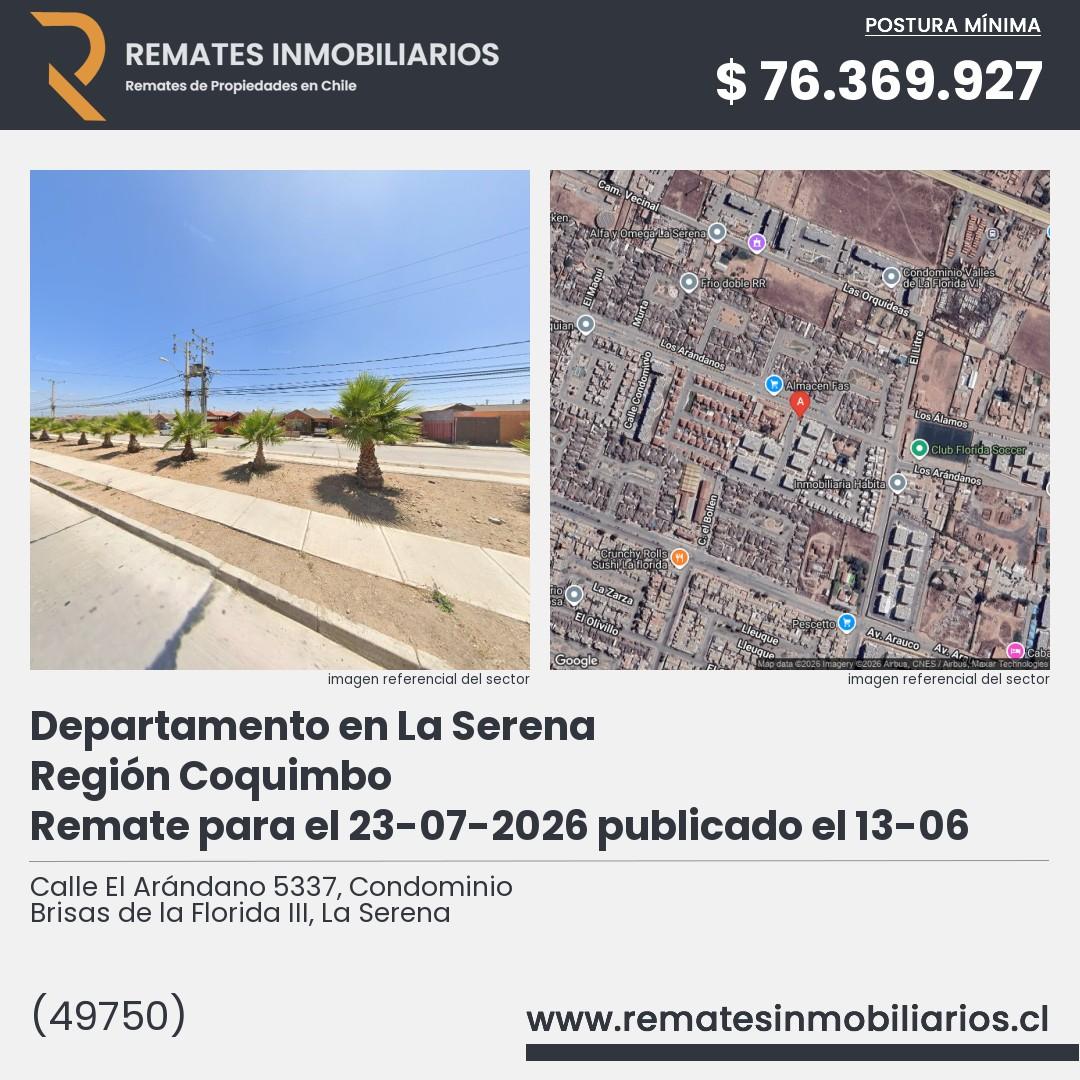 Imagen ficha Calle El Arándano 5337, Condominio Brisas de la Florida III, La Serena
