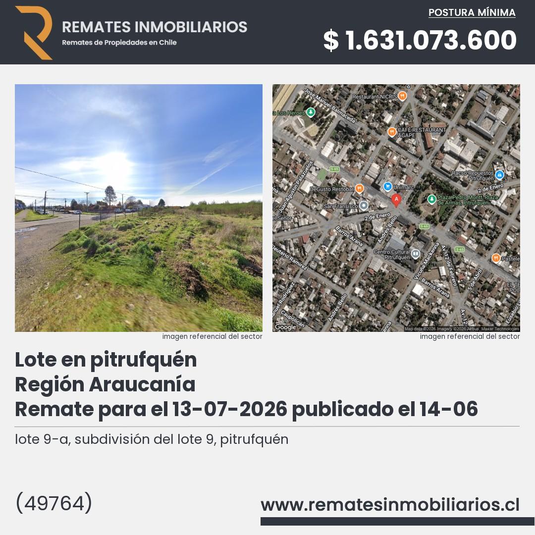 Imagen ficha lote 9-a, subdivisión del lote 9, pitrufquén
