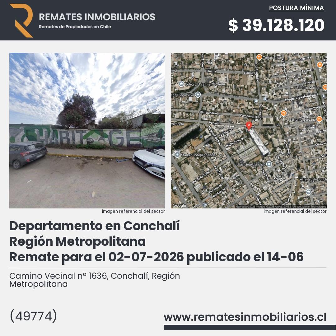 Imagen ficha Camino Vecinal nº 1636, Conchalí, Región Metropolitana