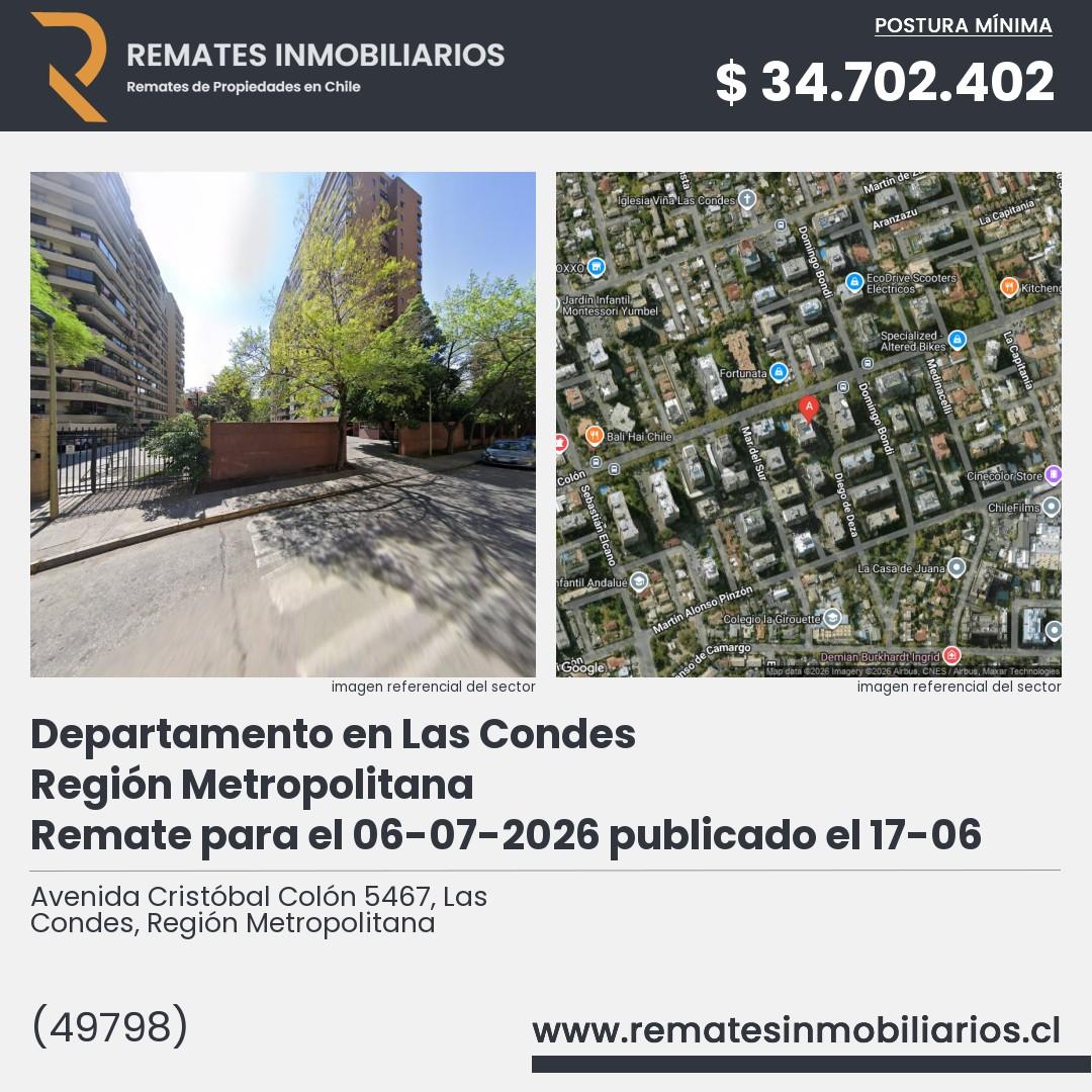 Imagen ficha Avenida Cristóbal Colón 5467, Las Condes, Región Metropolitana