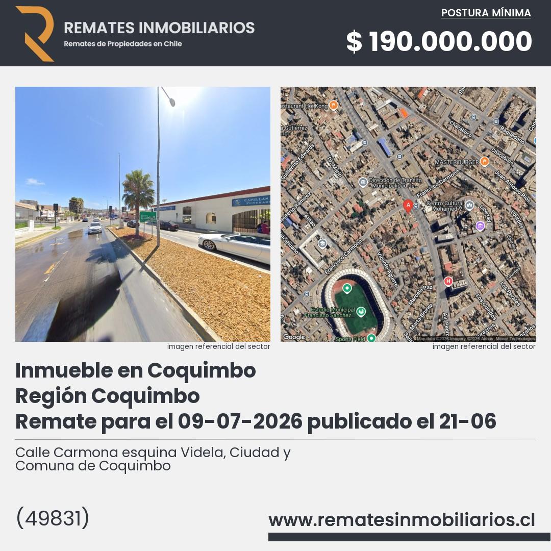 Imagen ficha Calle Carmona esquina Videla, Ciudad y Comuna de Coquimbo