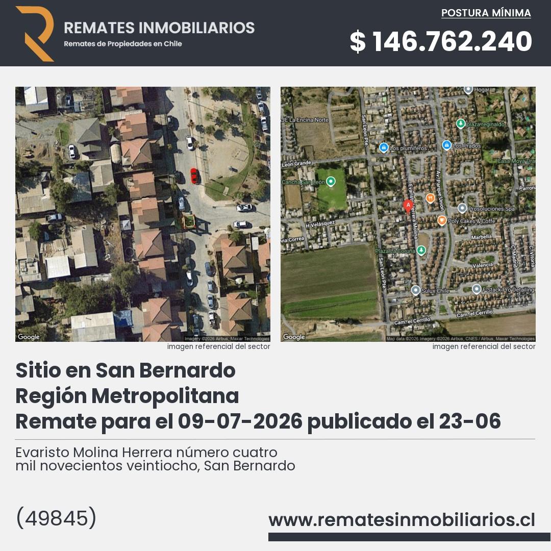 Imagen ficha Evaristo Molina Herrera número cuatro mil novecientos veintiocho, San Bernardo