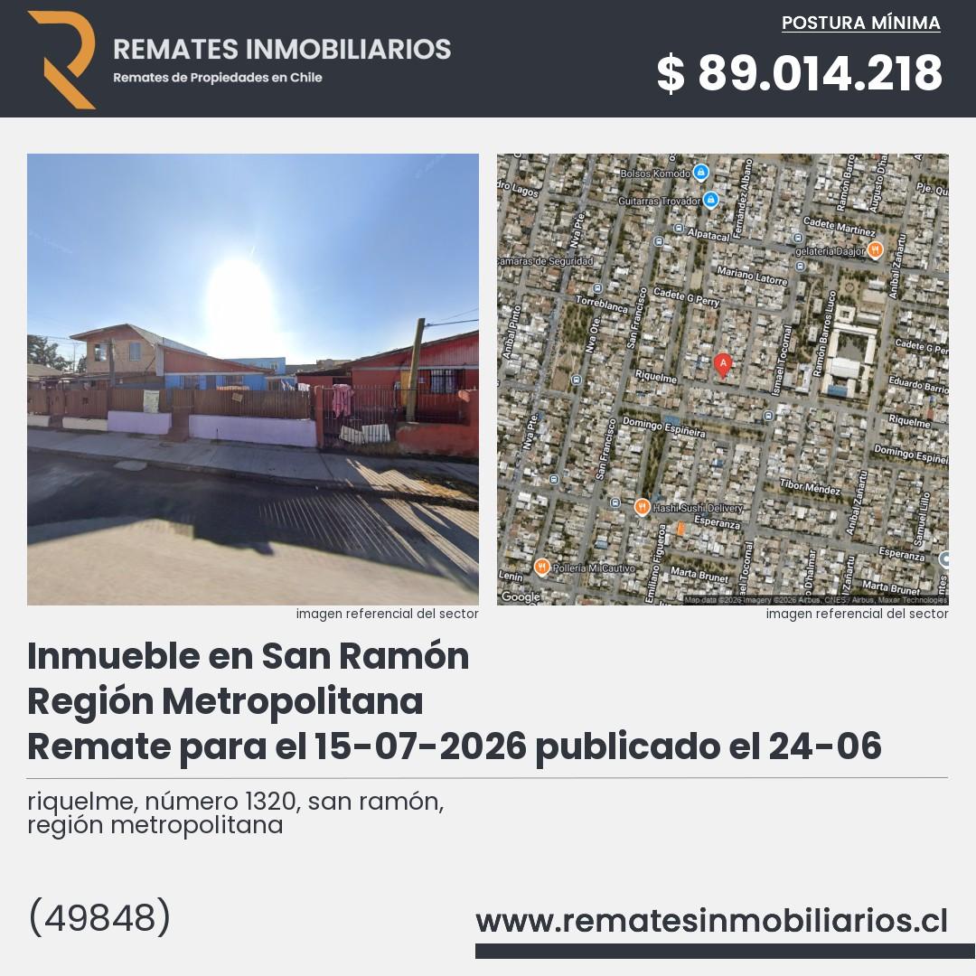 Imagen ficha riquelme, número 1320, san ramón, región metropolitana