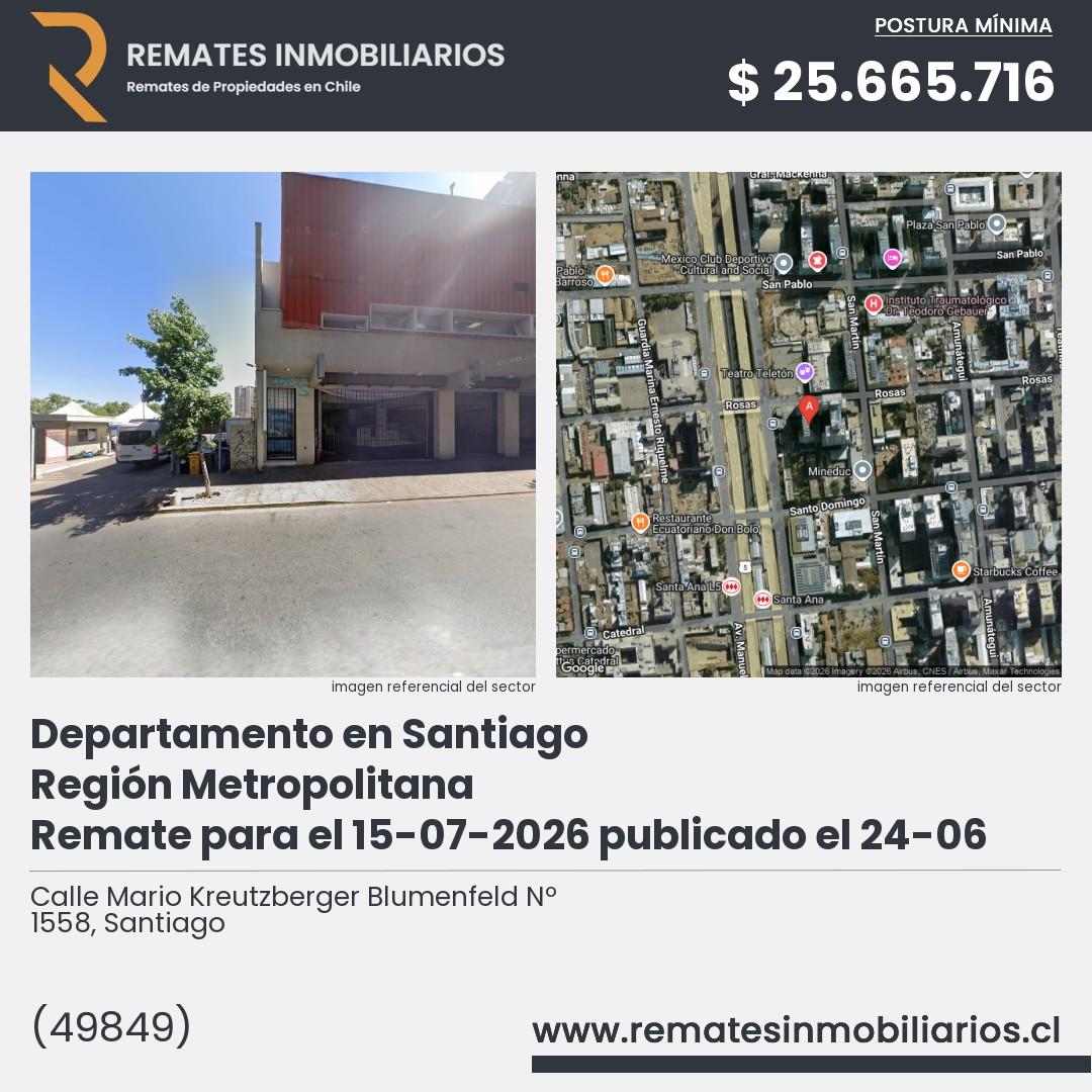 Imagen ficha Calle Mario Kreutzberger Blumenfeld Nº 1558, Santiago