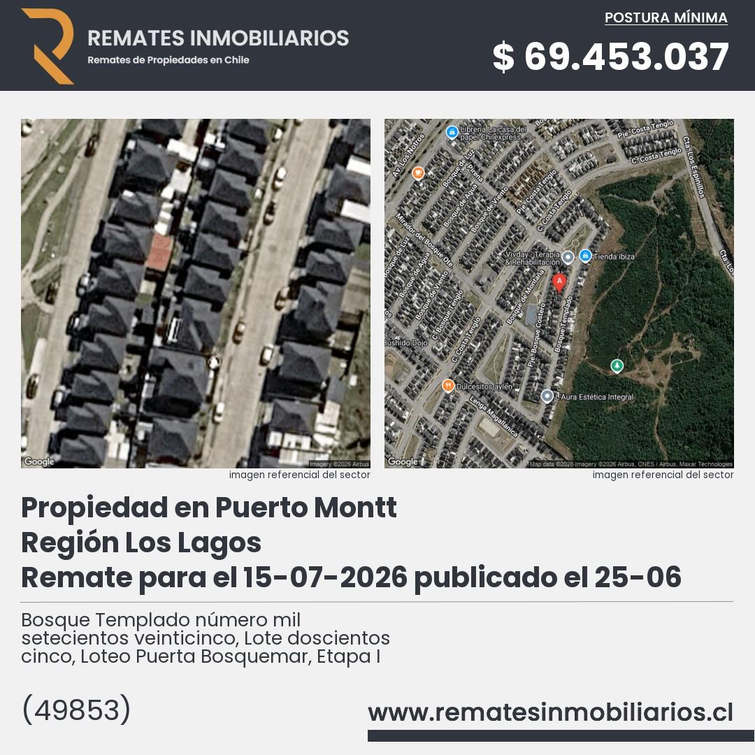 Imagen ficha Bosque Templado número mil setecientos veinticinco, Lote doscientos cinco, Loteo Puerta Bosquemar, Etapa I