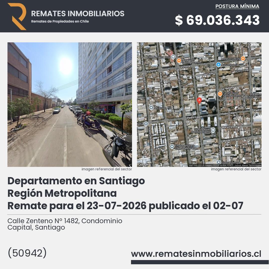 Imagen ficha Calle Zenteno Nº 1482, Condominio Capital, Santiago