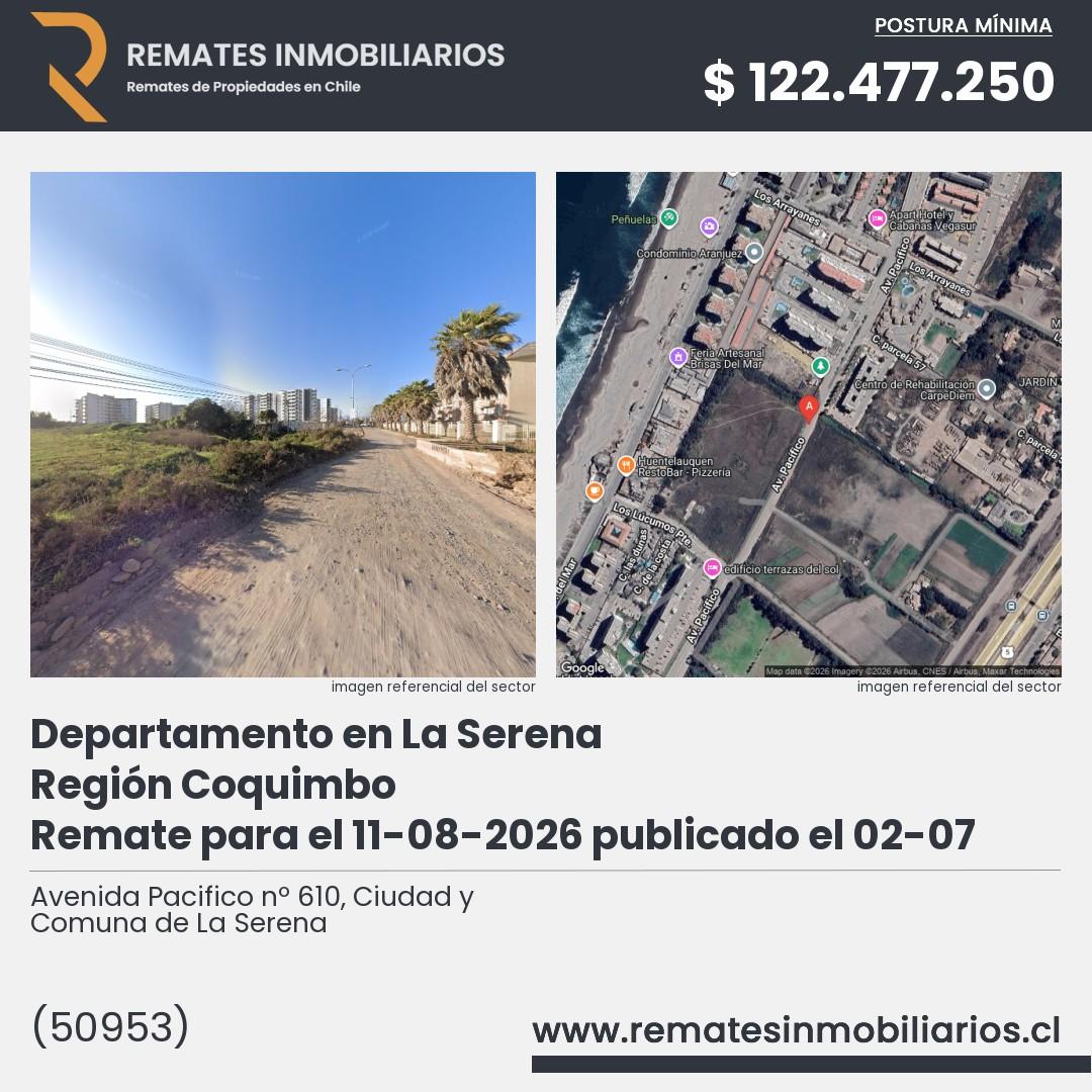 Imagen ficha Avenida Pacifico nº 610, Ciudad y Comuna de La Serena