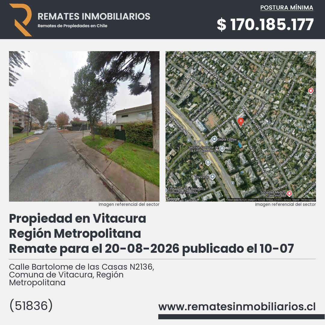 Imagen ficha Calle Bartolome de las Casas N2136, Comuna de Vitacura, Región Metropolitana