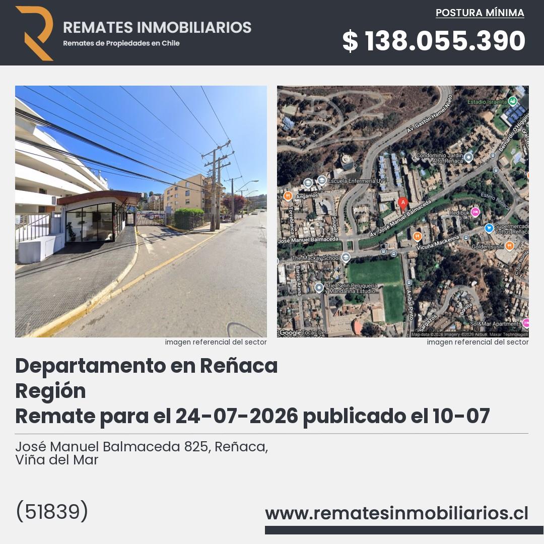 Imagen ficha José Manuel Balmaceda 825, Reñaca, Viña del Mar