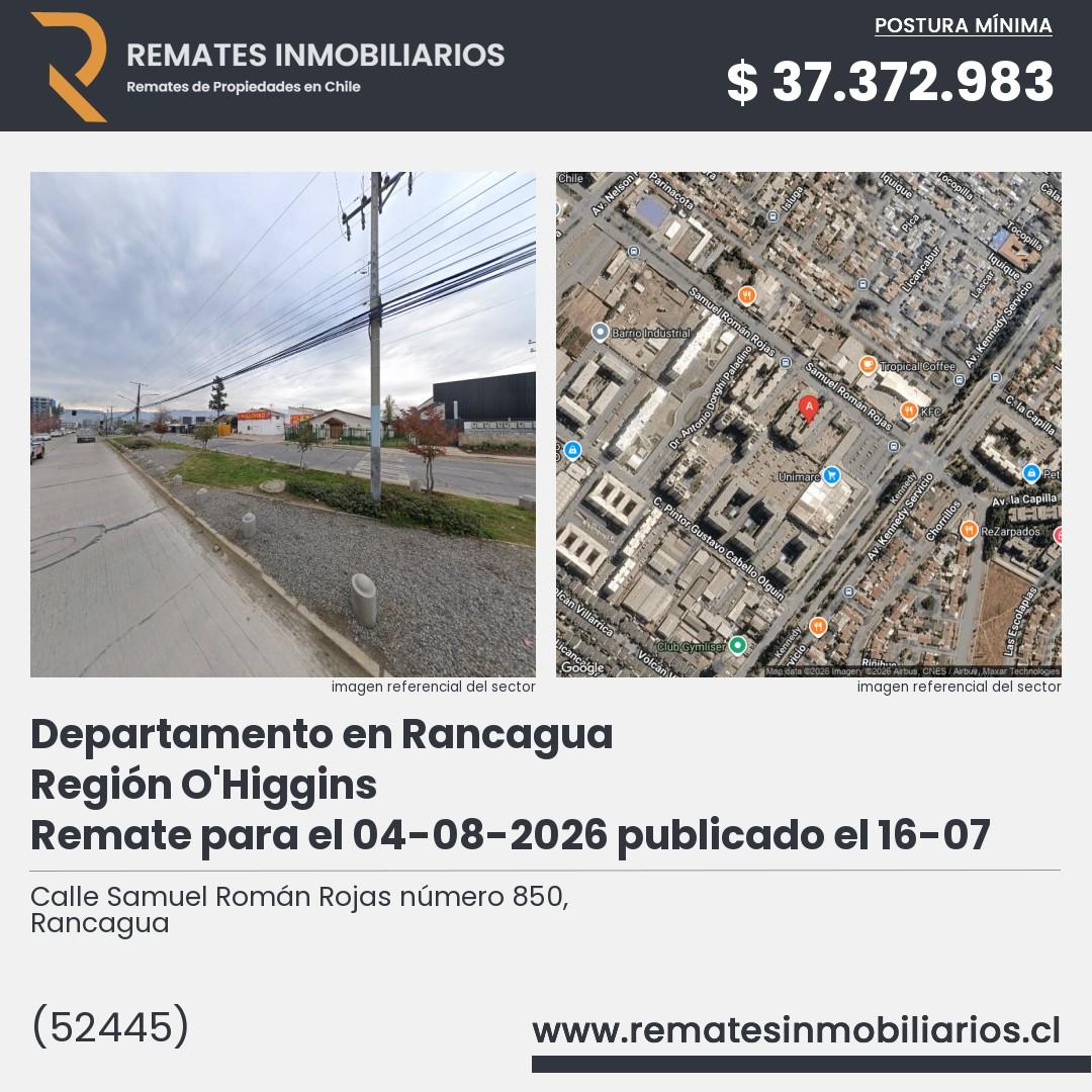 Imagen ficha Calle Samuel Román Rojas número 850, Rancagua