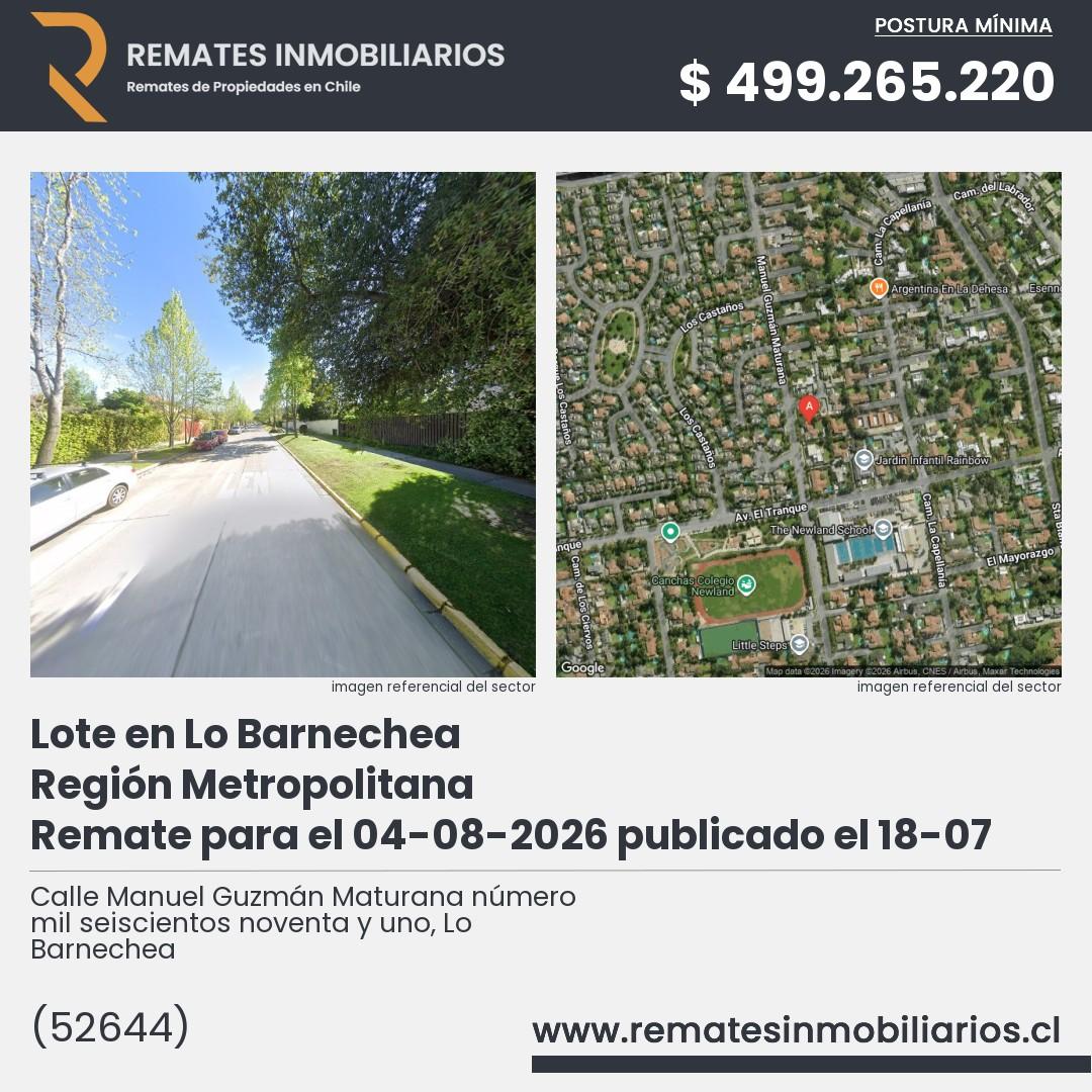 Imagen ficha Calle Manuel Guzmán Maturana número mil seiscientos noventa y uno, Lo Barnechea