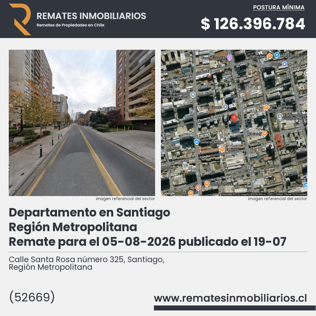 Imagen ficha Calle Santa Rosa número 325, Santiago, Región Metropolitana