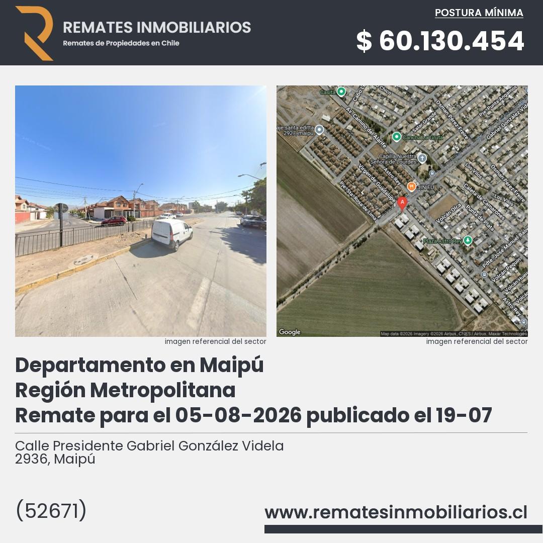 Imagen ficha Calle Presidente Gabriel González Videla 2936, Maipú