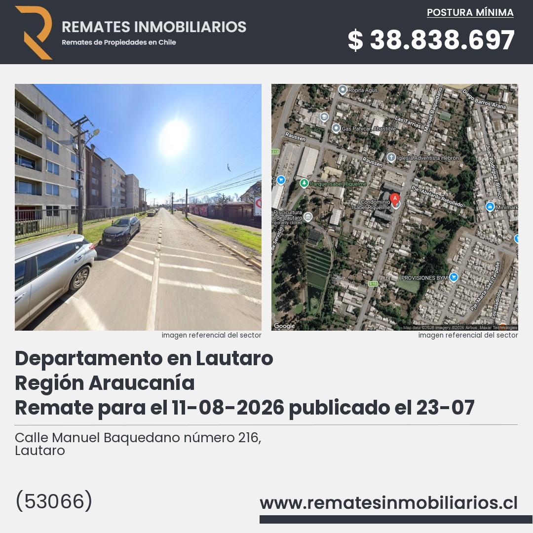 Imagen ficha Calle Manuel Baquedano número 216, Lautaro