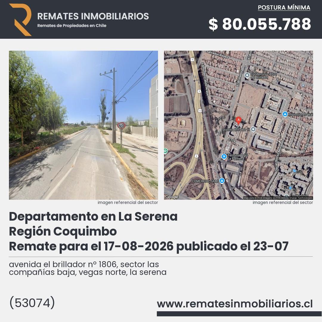 Imagen ficha avenida el brillador nº 1806, sector las compañías baja, vegas norte, la serena
