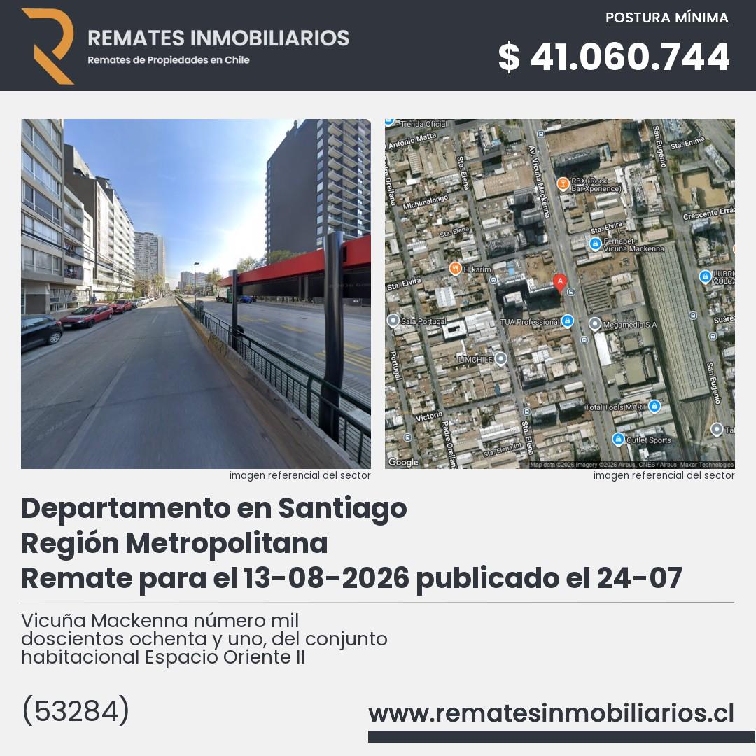 Imagen ficha Vicuña Mackenna número mil doscientos ochenta y uno, del conjunto habitacional Espacio Oriente II