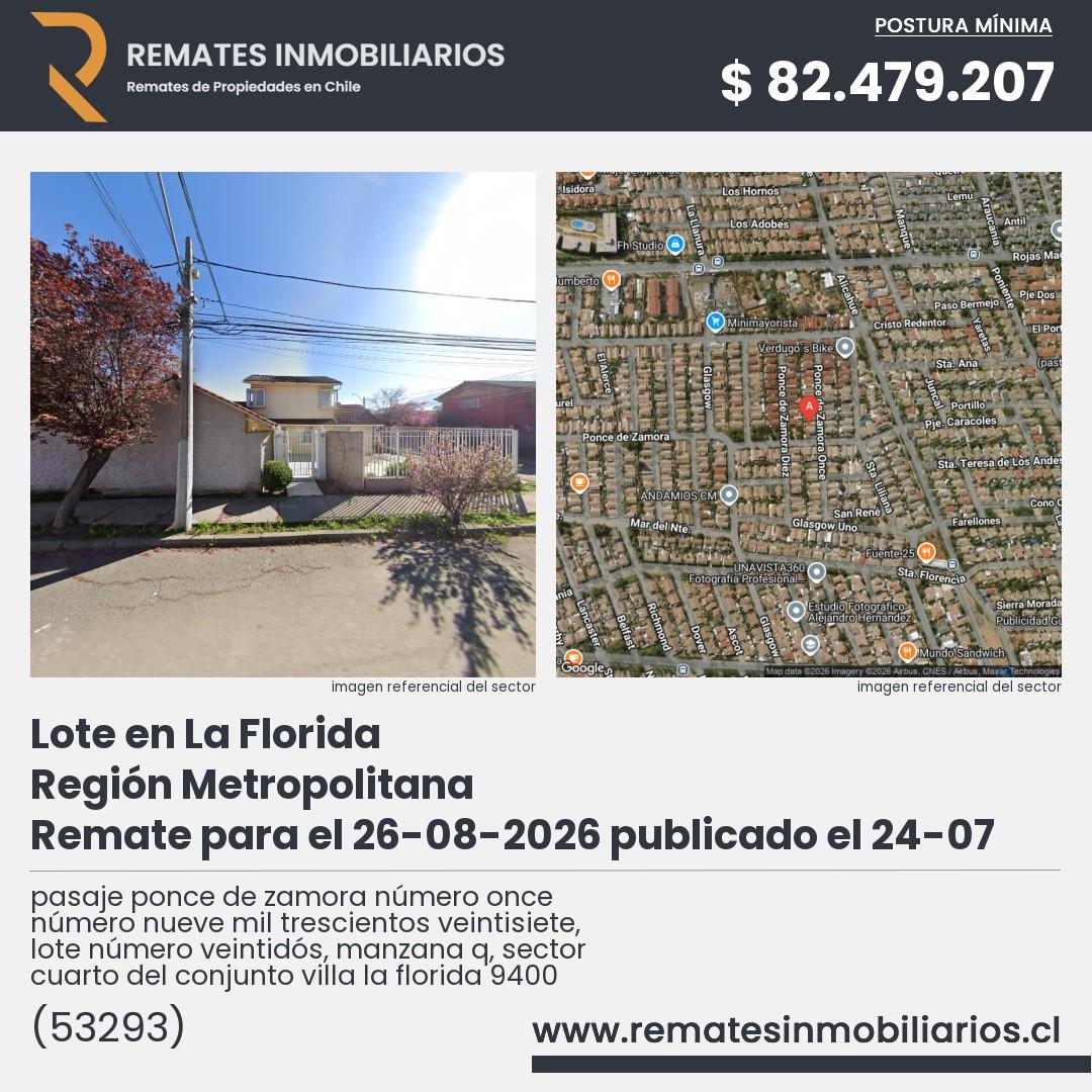 Imagen ficha pasaje ponce de zamora número once número nueve mil trescientos veintisiete, lote número veintidós, manzana q, sector cuarto del conjunto villa la florida 9400