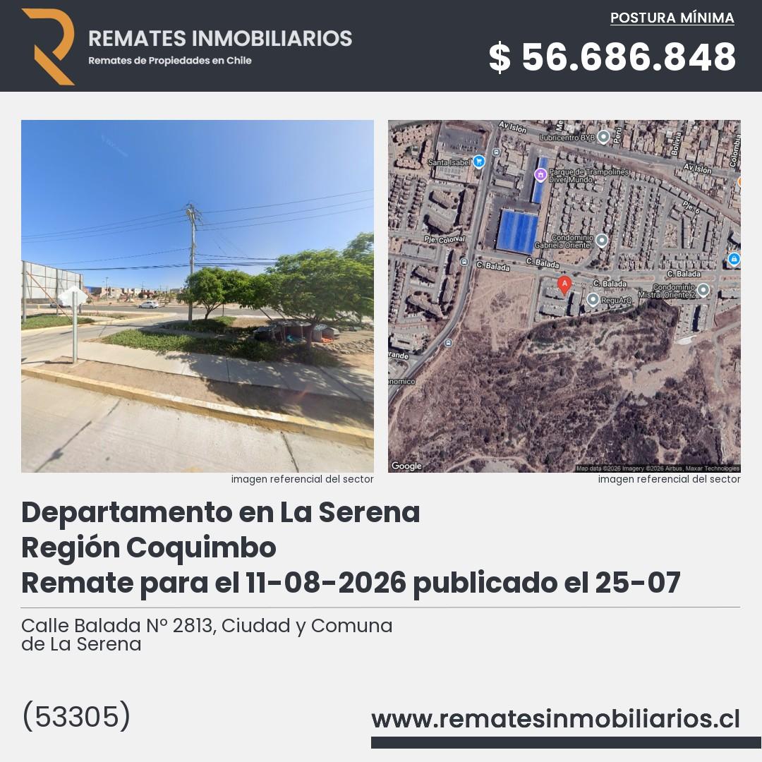 Imagen ficha Calle Balada Nº 2813, Ciudad y Comuna de La Serena