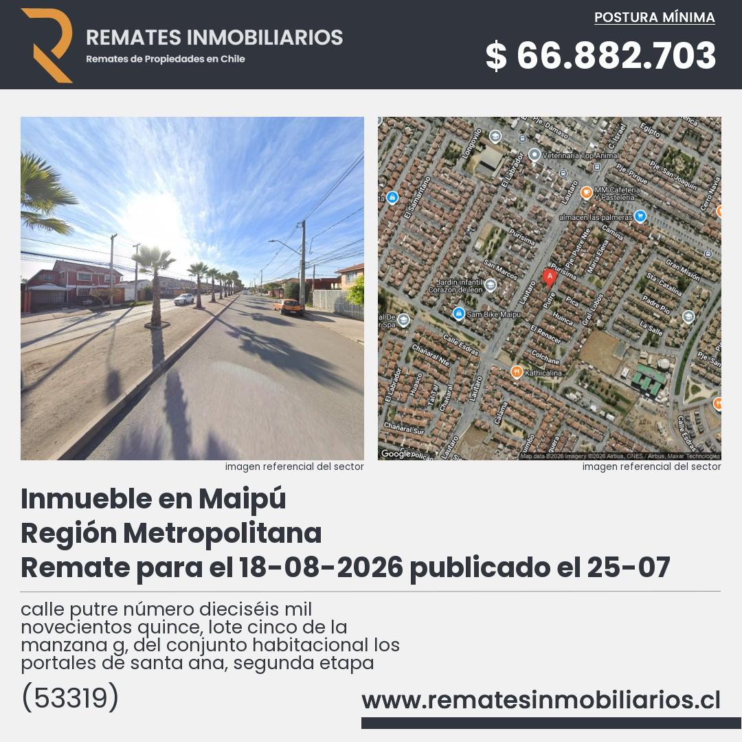 Imagen ficha calle putre número dieciséis mil novecientos quince, lote cinco de la manzana g, del conjunto habitacional los portales de santa ana, segunda etapa