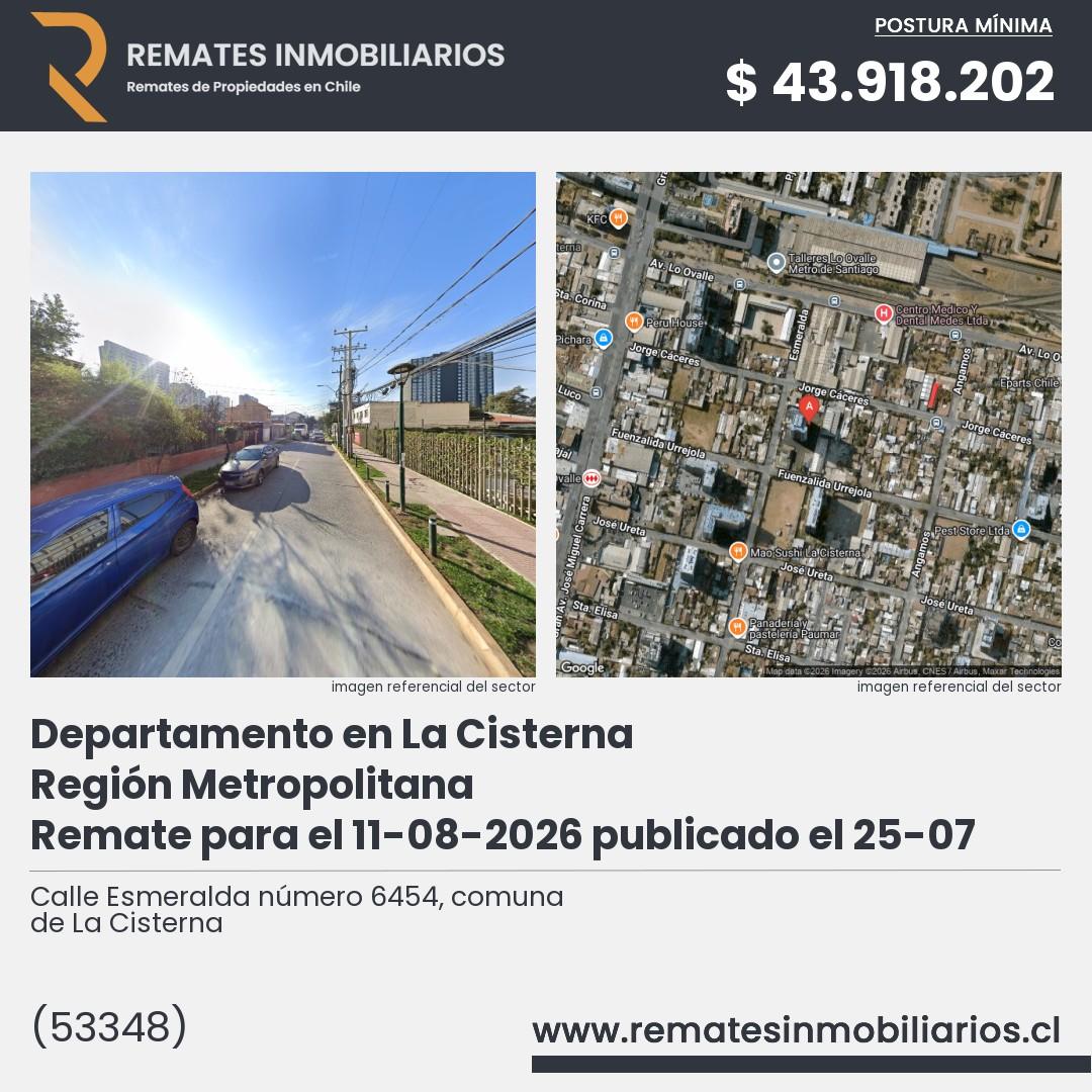 Imagen ficha Calle Esmeralda número 6454, comuna de La Cisterna