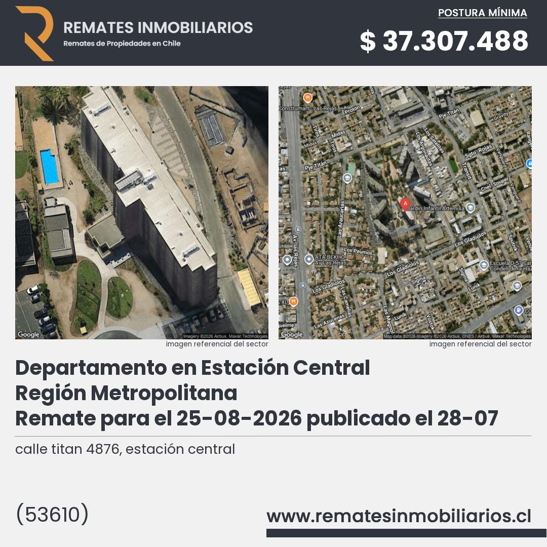 Imagen ficha calle titan 4876, estación central