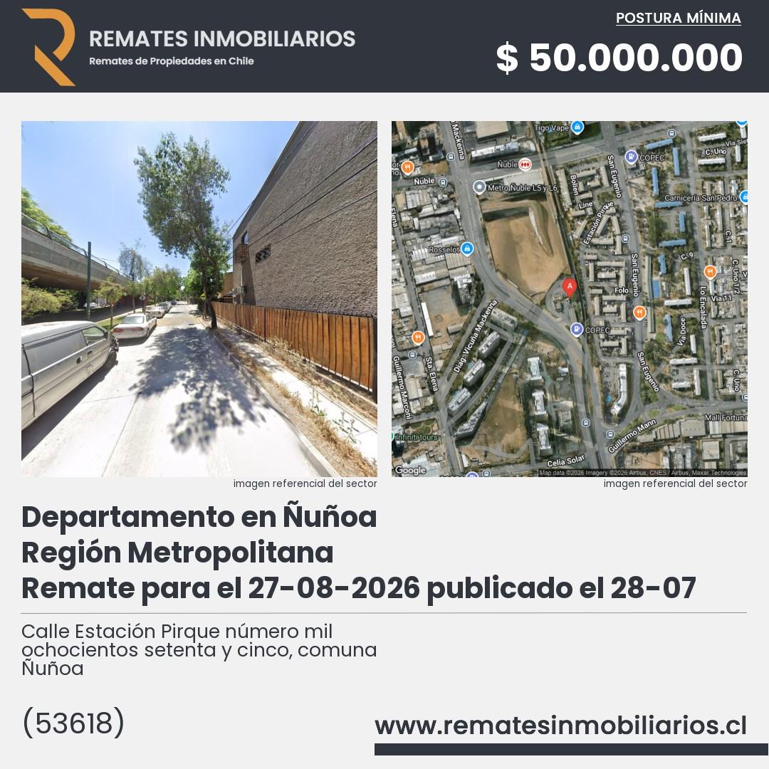 Imagen ficha Calle Estación Pirque número mil ochocientos setenta y cinco, comuna Ñuñoa
