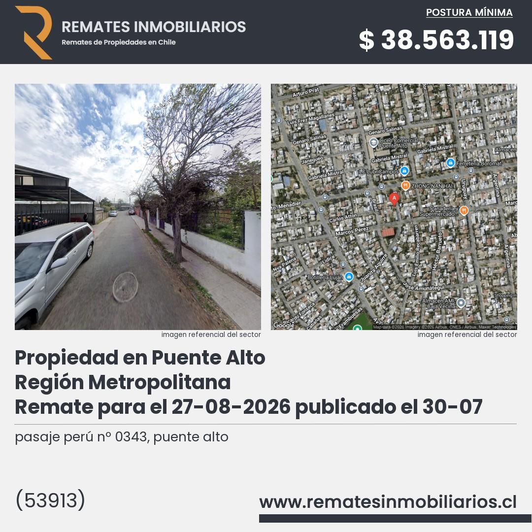 Imagen ficha pasaje perú nº 0343, puente alto