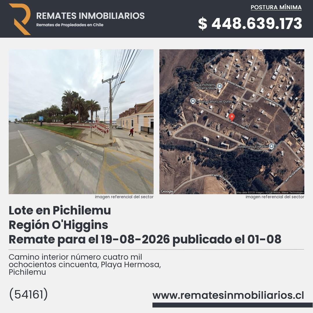 Imagen ficha Camino interior número cuatro mil ochocientos cincuenta, Playa Hermosa, Pichilemu