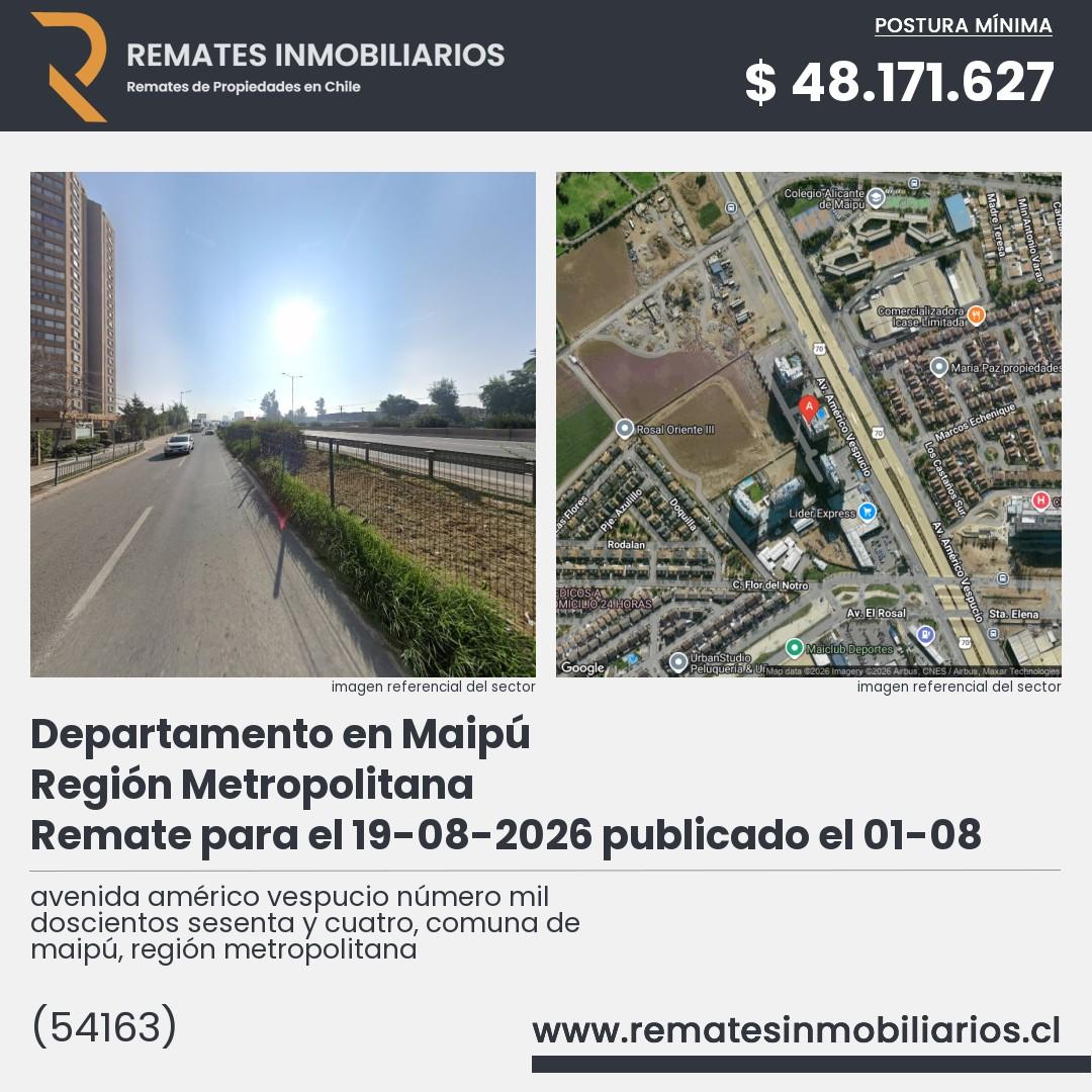 Imagen ficha avenida américo vespucio número mil doscientos sesenta y cuatro, comuna de maipú, región metropolitana