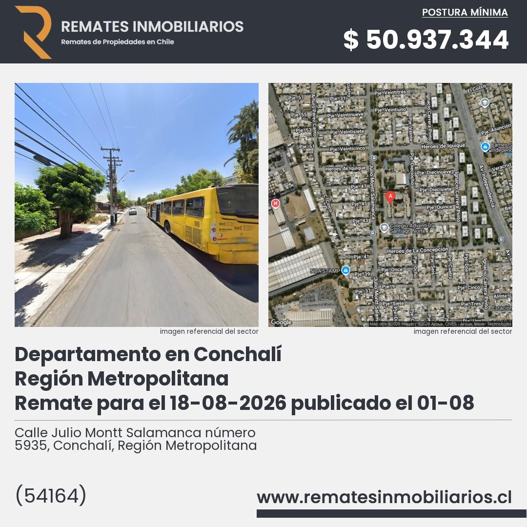 Imagen ficha Calle Julio Montt Salamanca número 5935, Conchalí, Región Metropolitana
