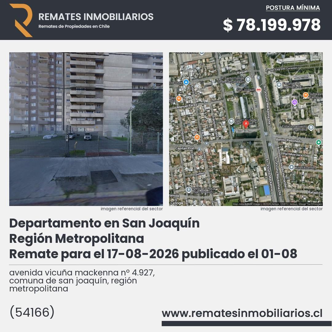 Imagen ficha avenida vicuña mackenna nº 4.927, comuna de san joaquín, región metropolitana