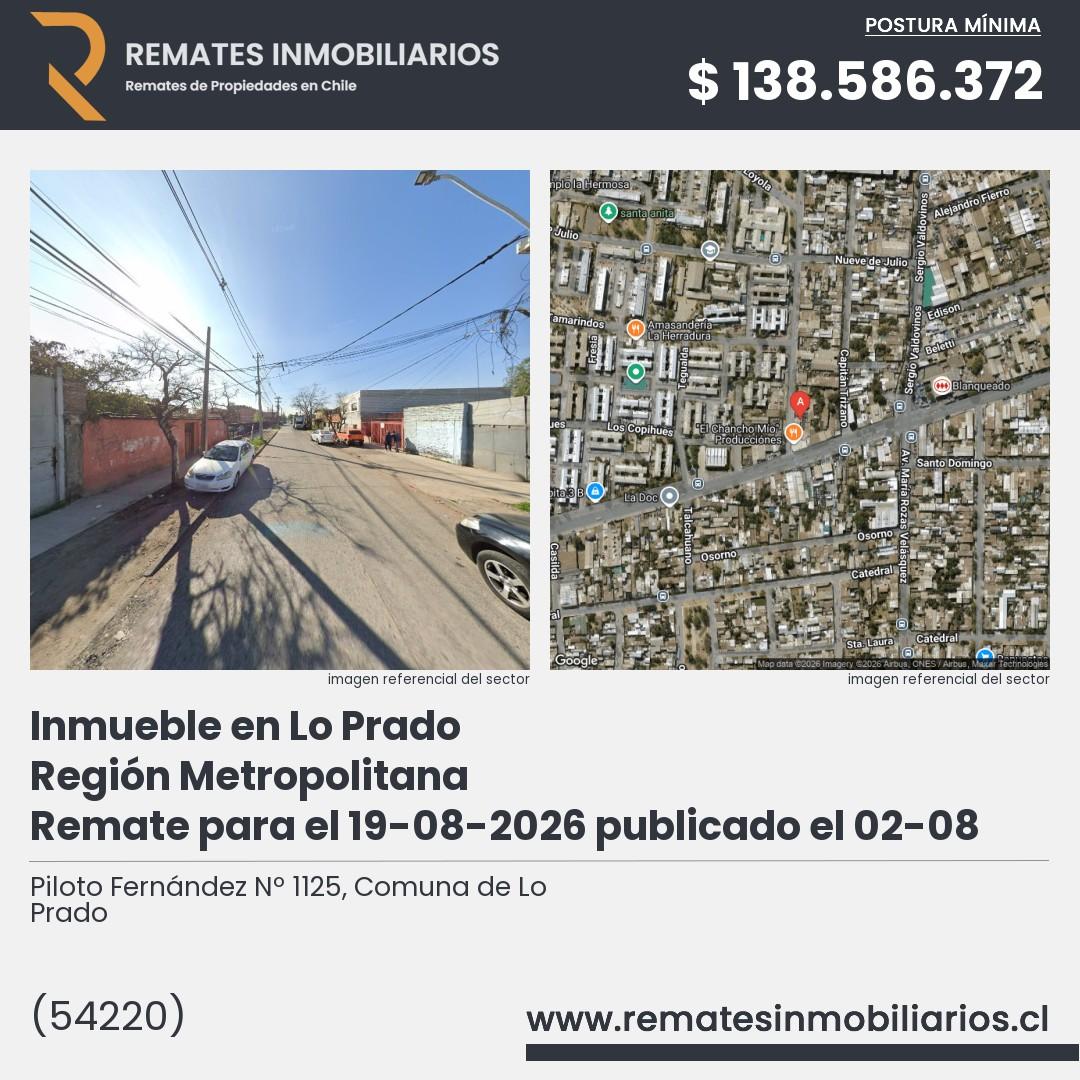 Imagen ficha Piloto Fernández Nº 1125, Comuna de Lo Prado