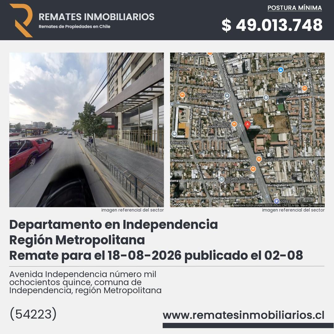 Imagen ficha Avenida Independencia número mil ochocientos quince, comuna de Independencia, región Metropolitana