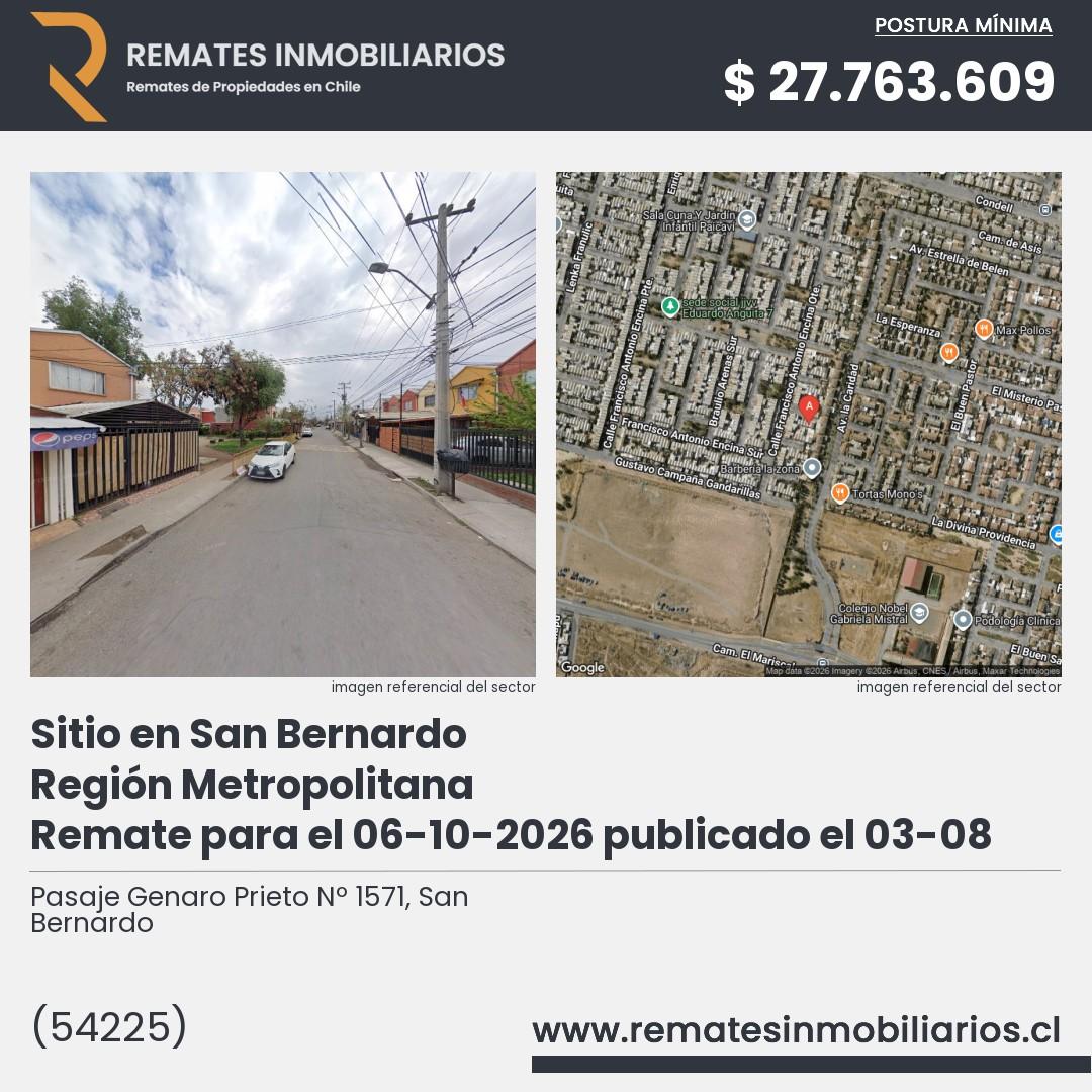 Imagen ficha Pasaje Genaro Prieto Nº 1571, San Bernardo