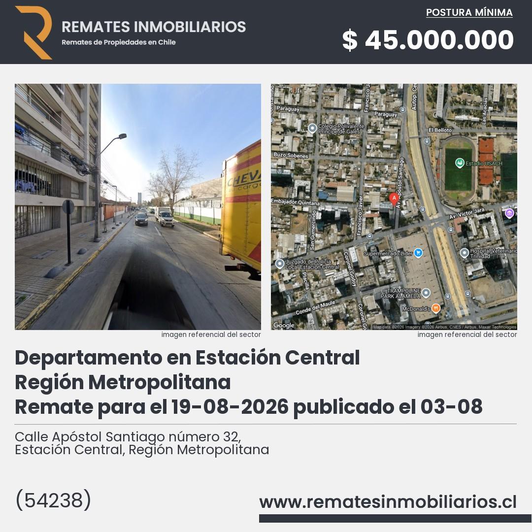Imagen ficha Calle Apóstol Santiago número 32, Estación Central, Región Metropolitana