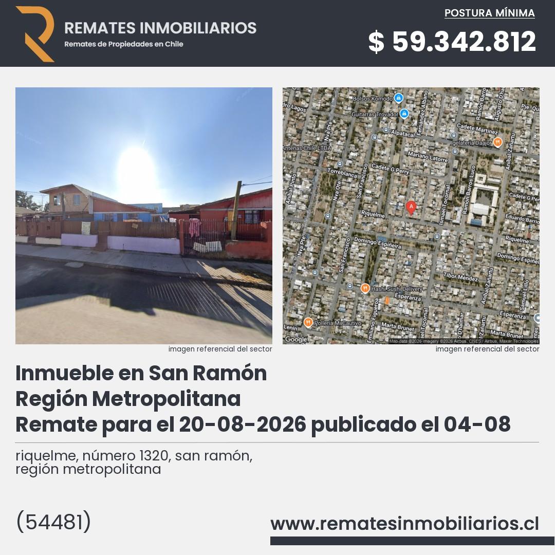 Imagen ficha riquelme, número 1320, san ramón, región metropolitana