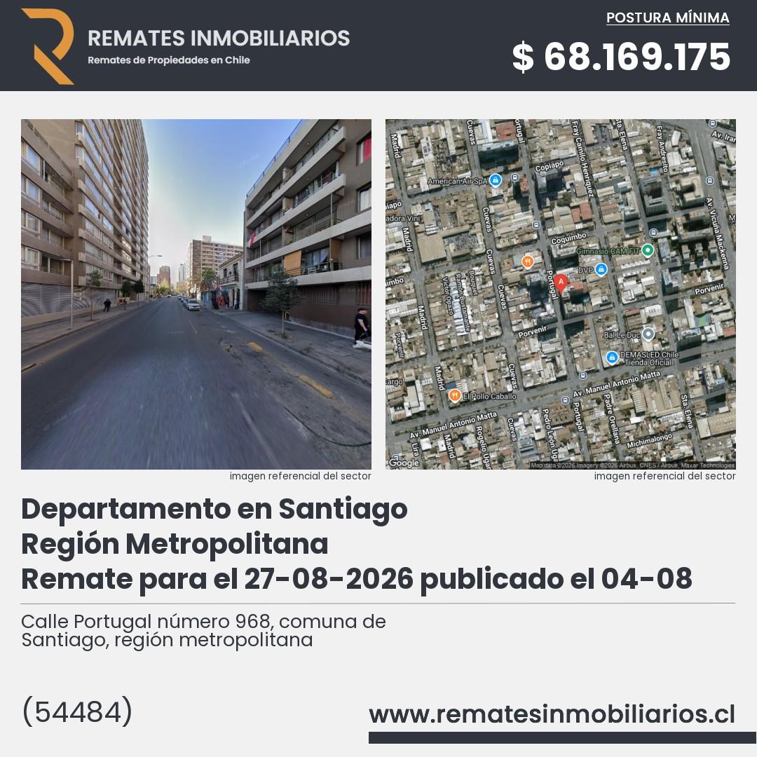 Imagen ficha Calle Portugal número 968, comuna de Santiago, región metropolitana