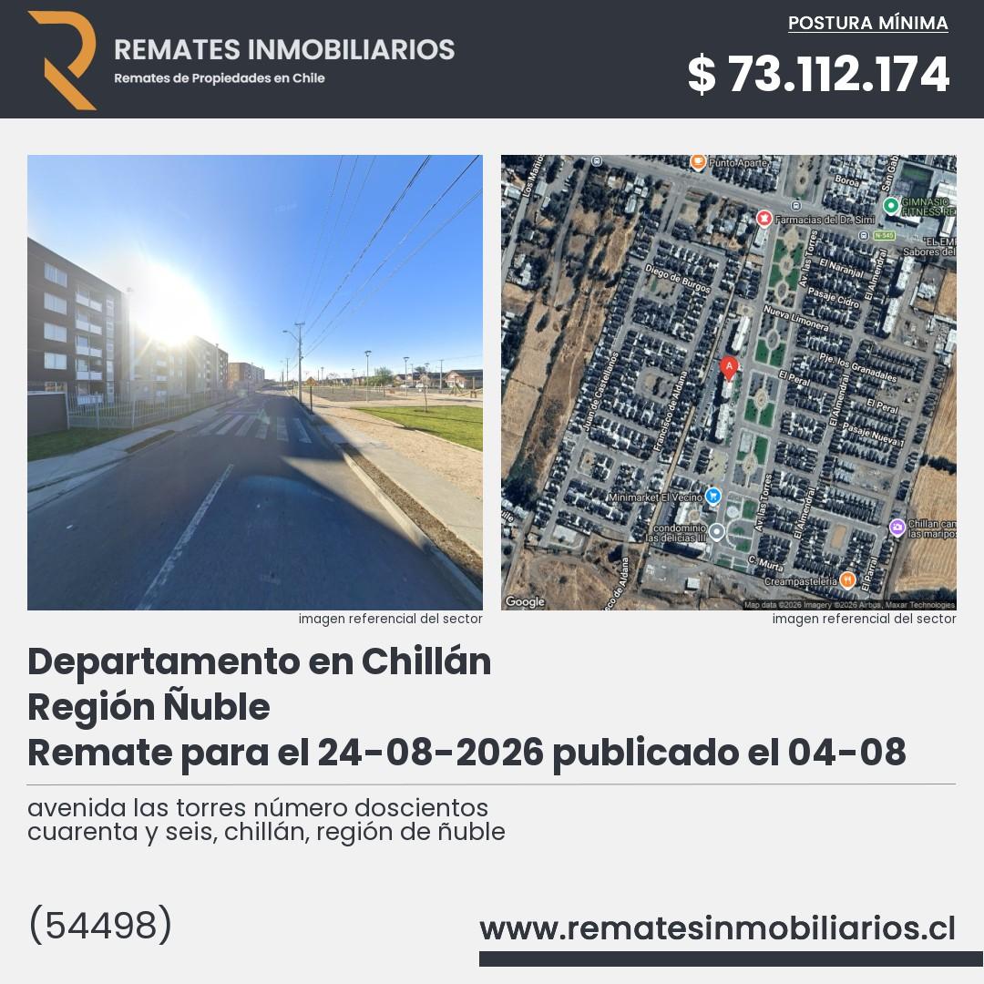 Imagen ficha avenida las torres número doscientos cuarenta y seis, chillán, región de ñuble