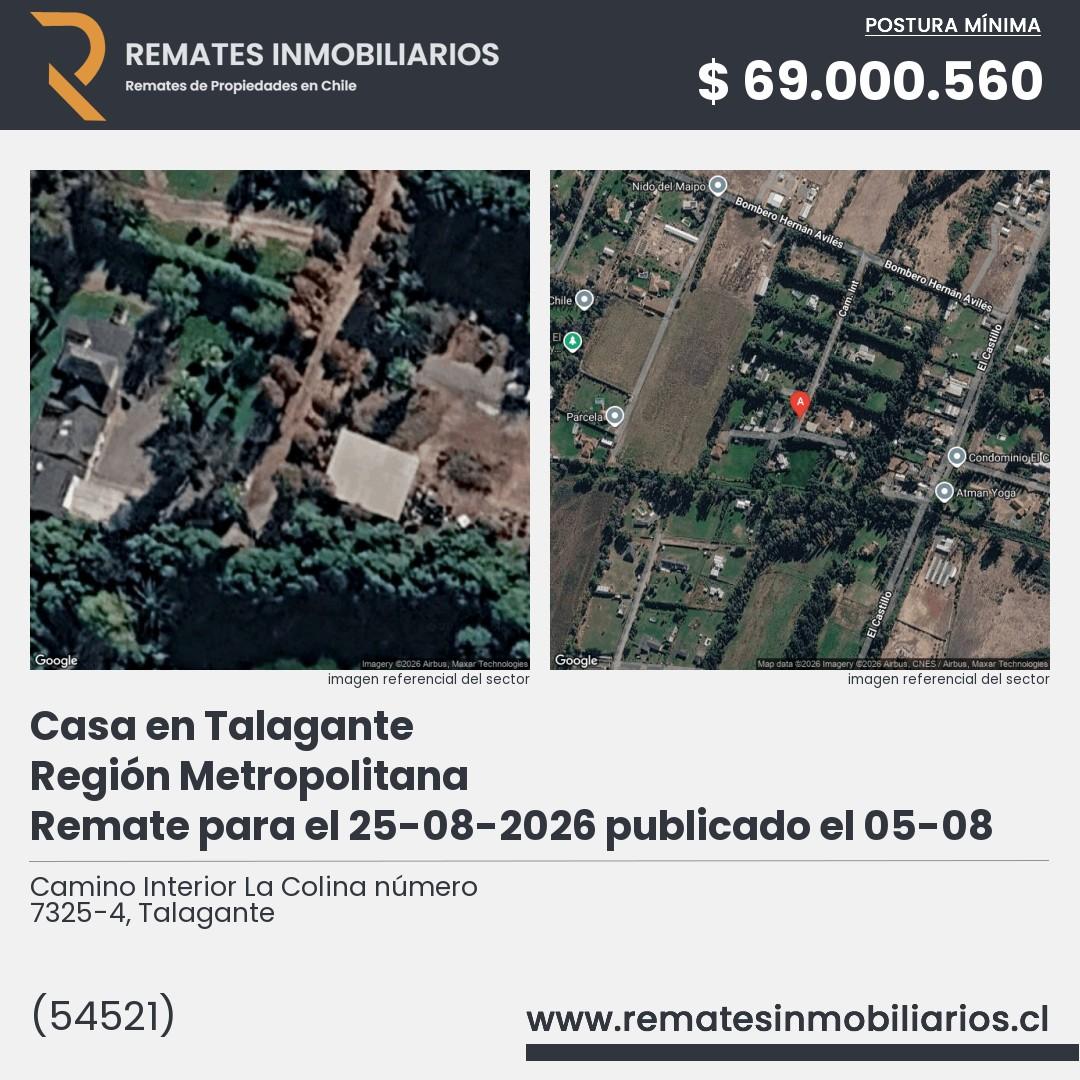 Imagen ficha Camino Interior La Colina número 7325-4, Talagante