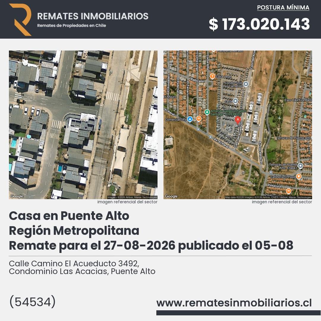 Imagen ficha Calle Camino El Acueducto 3492, Condominio Las Acacias, Puente Alto