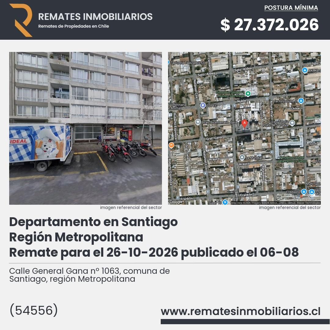 Imagen ficha Calle General Gana nº 1063, comuna de Santiago, región Metropolitana
