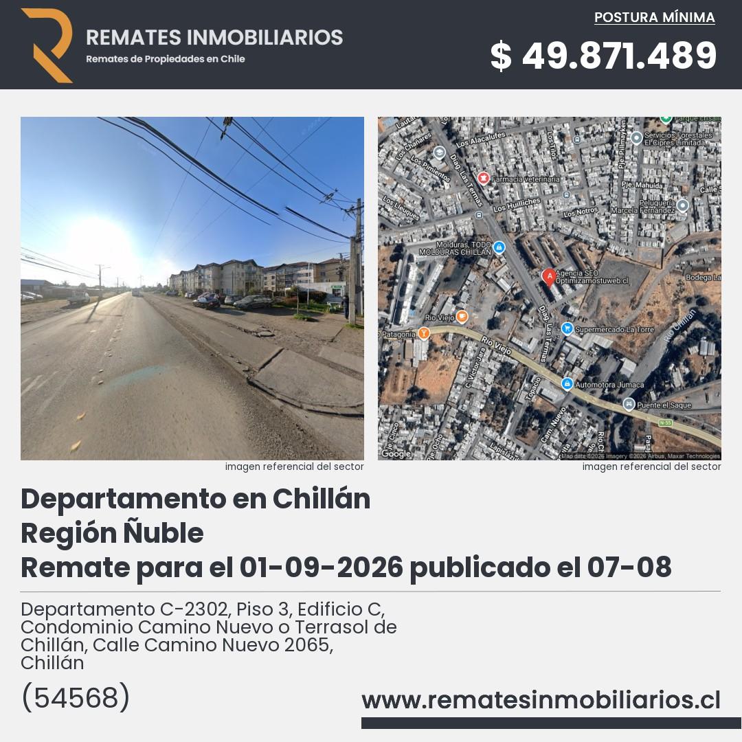 Imagen ficha Departamento C-2302, Piso 3, Edificio C, Condominio Camino Nuevo o Terrasol de Chillán, Calle Camino Nuevo 2065, Chillán