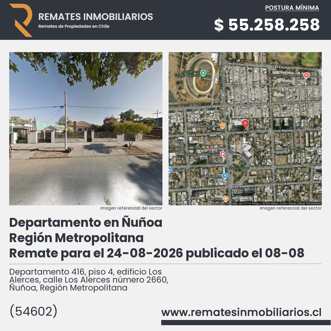 Imagen ficha Departamento 416, piso 4, edificio Los Alerces, calle Los Alerces número 2660, Ñuñoa, Región Metropolitana