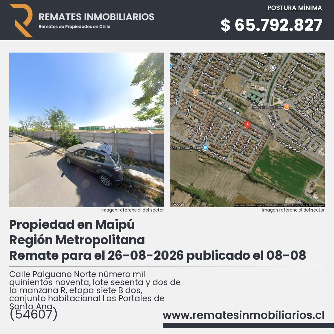 Imagen ficha Calle Paiguano Norte número mil quinientos noventa, lote sesenta y dos de la manzana R, etapa siete B dos, conjunto habitacional Los Portales de Santa Ana