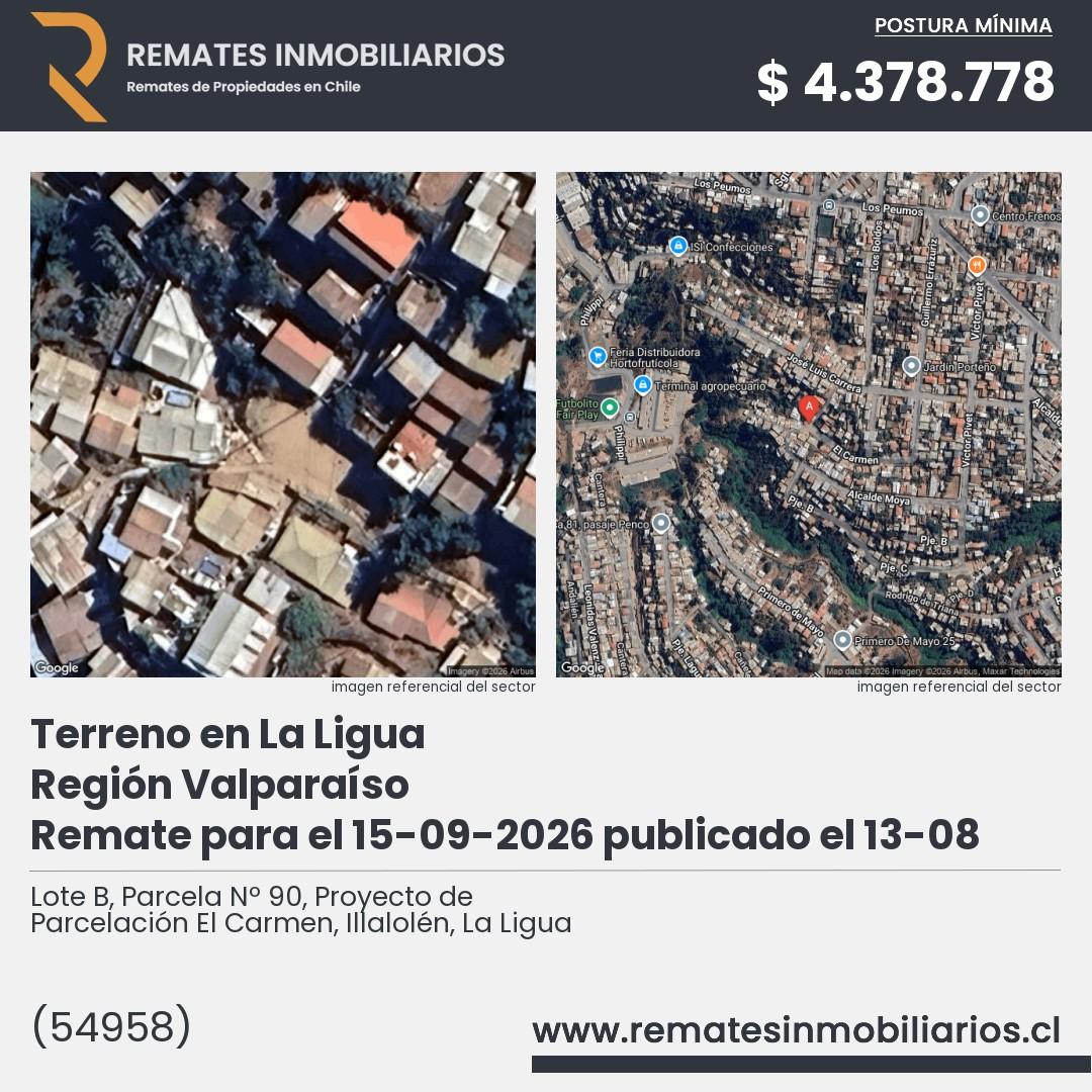 Imagen ficha Lote B, Parcela Nº 90, Proyecto de Parcelación El Carmen, Illalolén, La Ligua