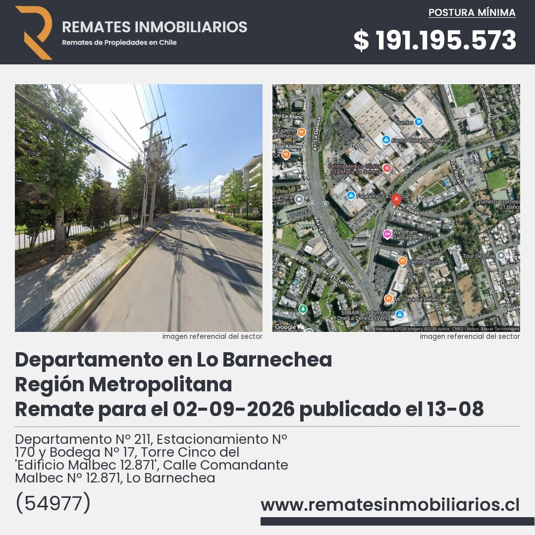 Imagen ficha Departamento Nº 211, Estacionamiento Nº 170 y Bodega Nº 17, Torre Cinco del 