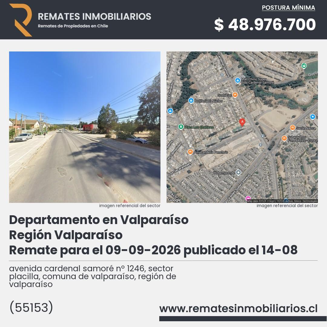 Imagen ficha avenida cardenal samoré nº 1246, sector placilla, comuna de valparaíso, región de valparaíso