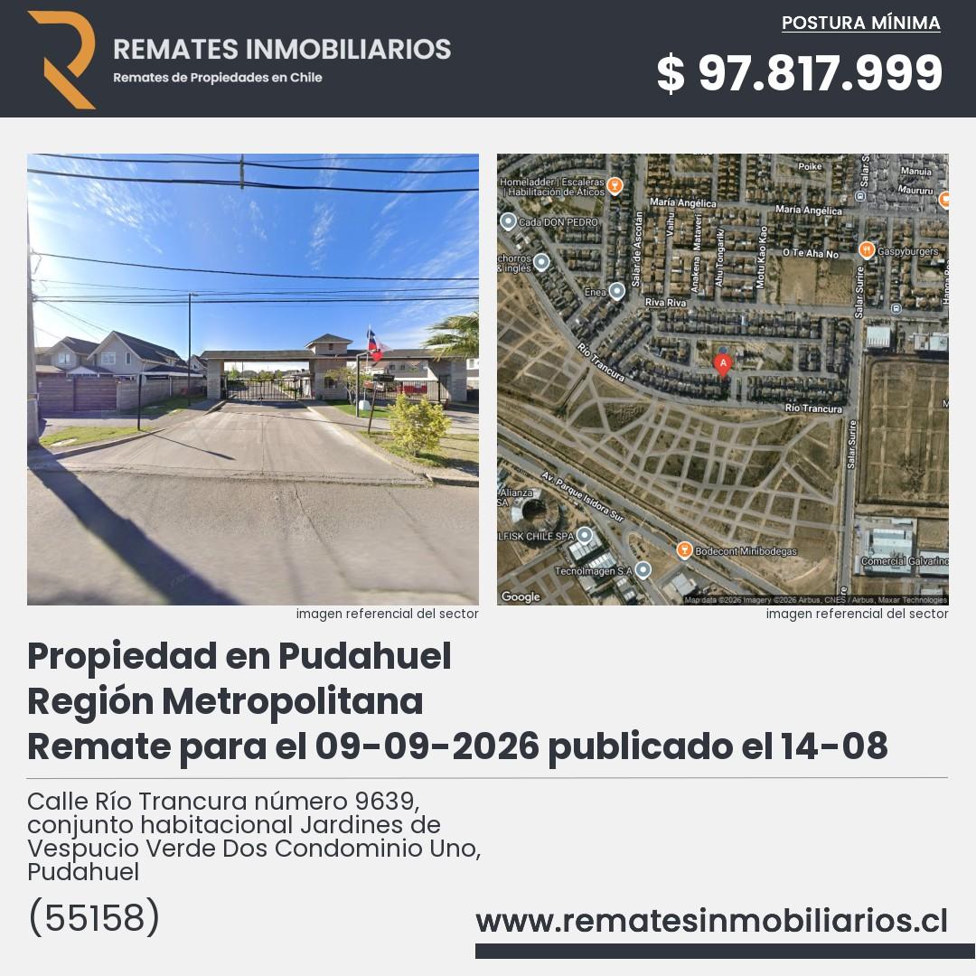 Imagen ficha Calle Río Trancura número 9639, conjunto habitacional Jardines de Vespucio Verde Dos Condominio Uno, Pudahuel