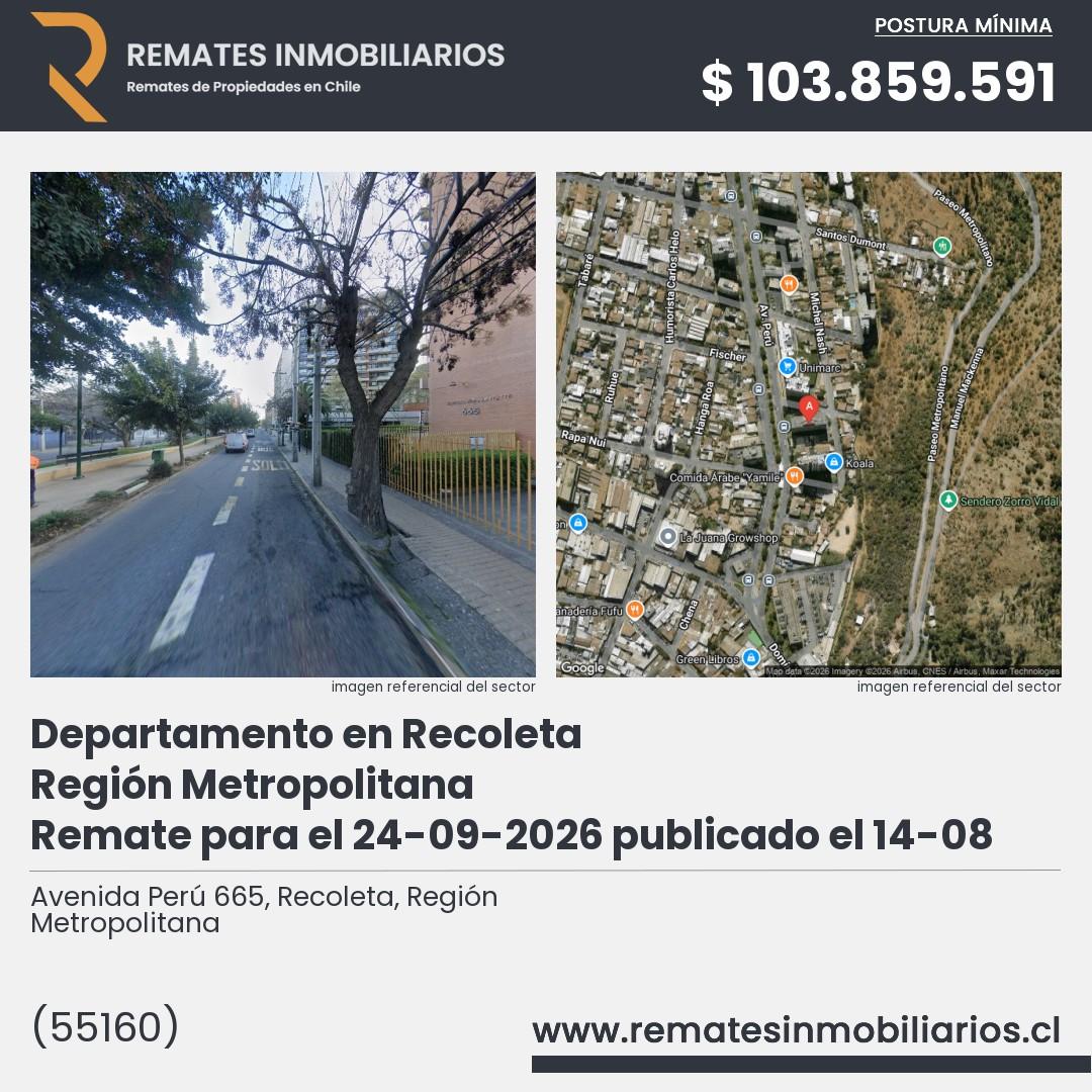 Imagen ficha Avenida Perú 665, Recoleta, Región Metropolitana